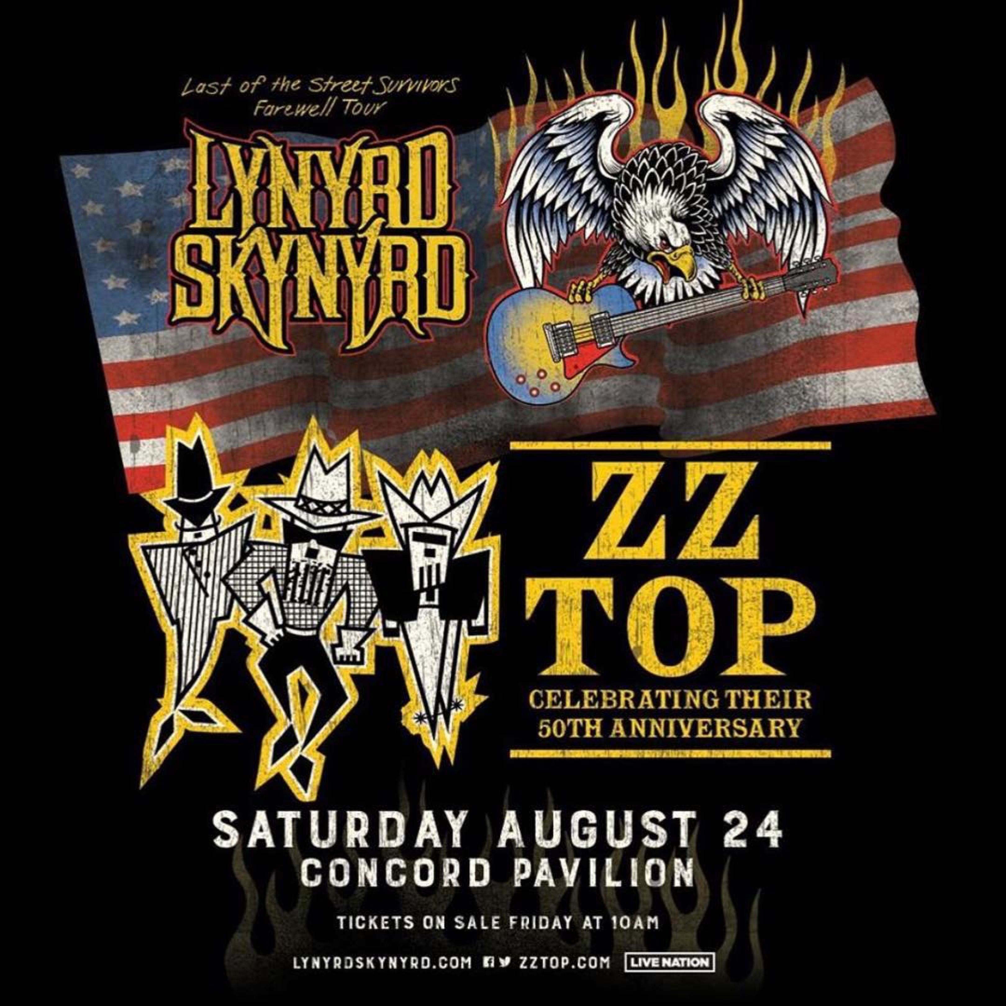 CLICK HERE TO PURCHASE TICKETS FOR LYNYRD SKYNYRD & ZZ TOP AT THE